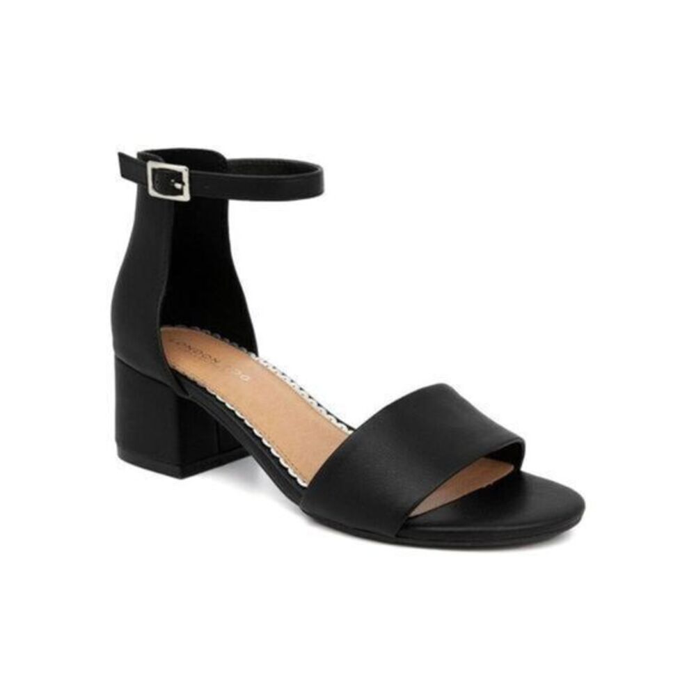 LONDON FOG Women's Low Two Piece Block Heel Dress Sandal Size 10 #  Box 887